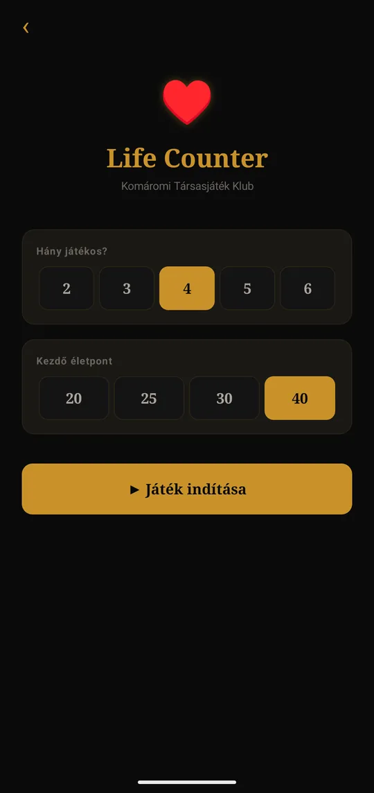 Aplikácia NEXUS — počítadlo životov