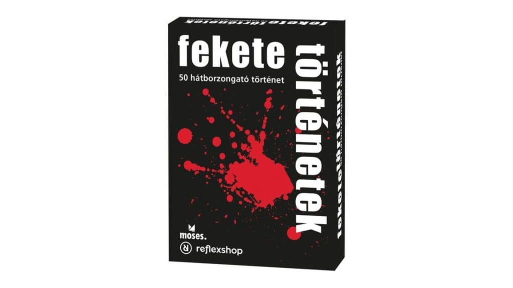 Fekete Történetek board game for storytelling and social interaction.