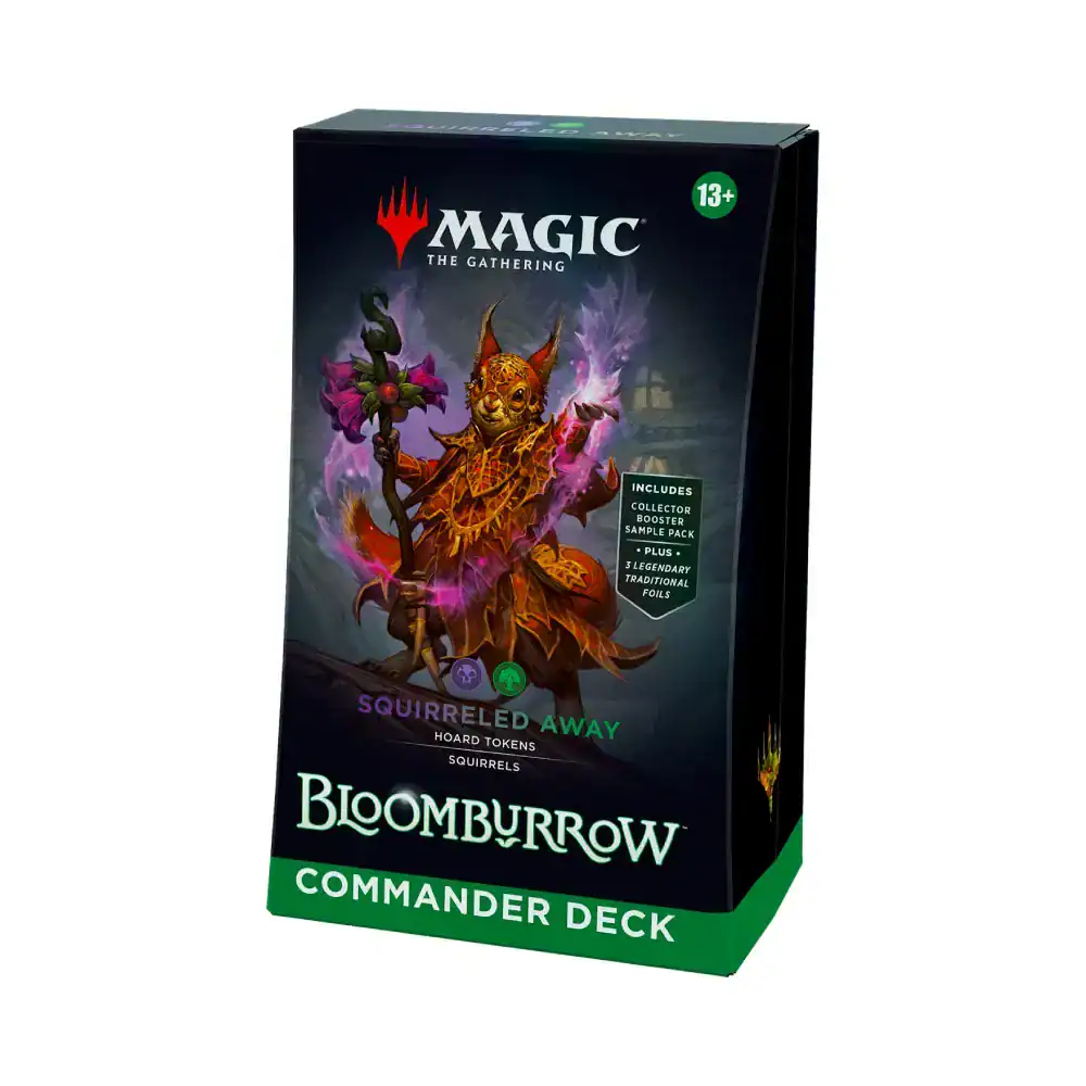 Magic Squirreled Away Commander Deck with squirrel-themed artwork for MTG players.